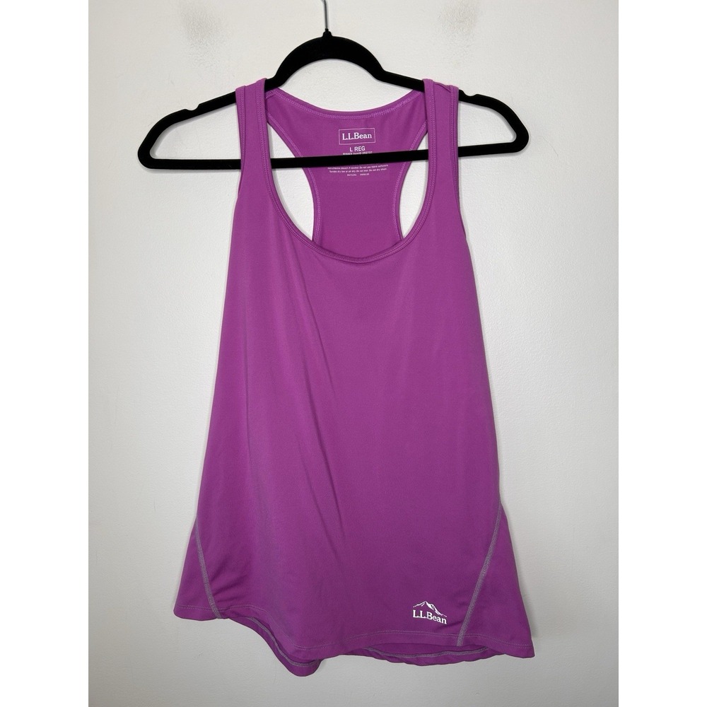L.L. Bean Women's Athletic Casual Sleeveless Tank Top Purple Size Large Regular